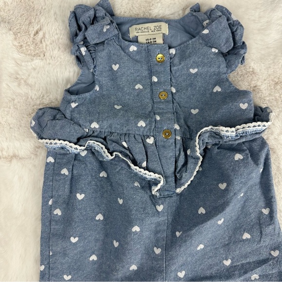 Rachel Zoe Baby Girl Denim One Piece Outfit - Picture 3 of 7